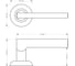 Ручка дверная на розетке Doorlock DL Zent A55R Black черная, толщина двери 55-85мм 73239 3