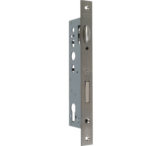 Корпус замка с роликом Doorlock DL302 35/22/8 SSS нержавеющая сталь для профильных дверей, фронтальная планка 22х245мм, запорная планка 75371