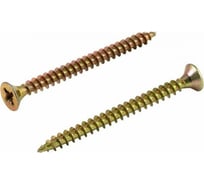 Универсальный саморез КВАДРА 4.5x45 желтый, потайная голова, цинк, кop. 100 шт. 454045020100