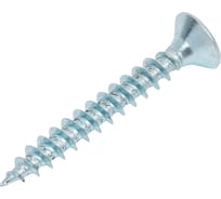 Универсальный саморез КВАДРА 4.5x35 белый, потайная голова, цинк, уп. 12 шт. 453035012812