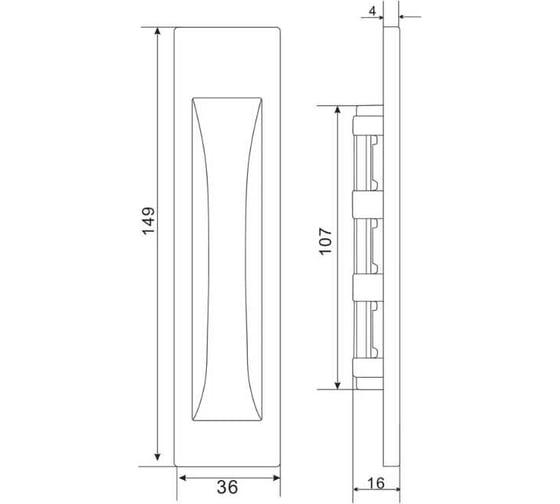 Ручки-купе Вантаж графит SDH-03 GR