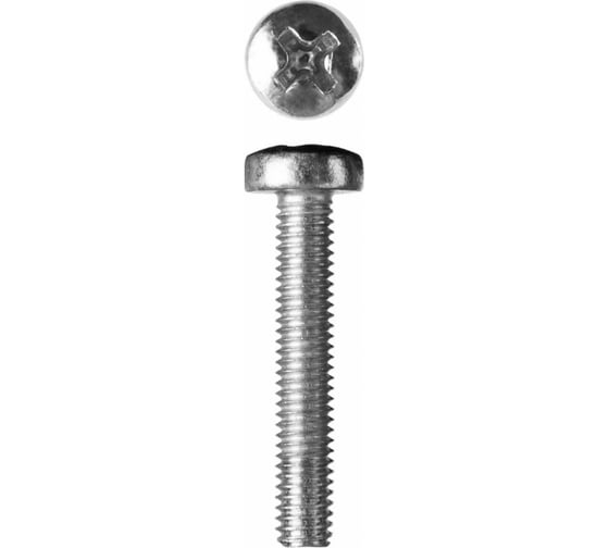 Винт Метиз-Эксперт М6x90, нерж. А2, DIN 7985, 200 шт. НФ-00020800 1