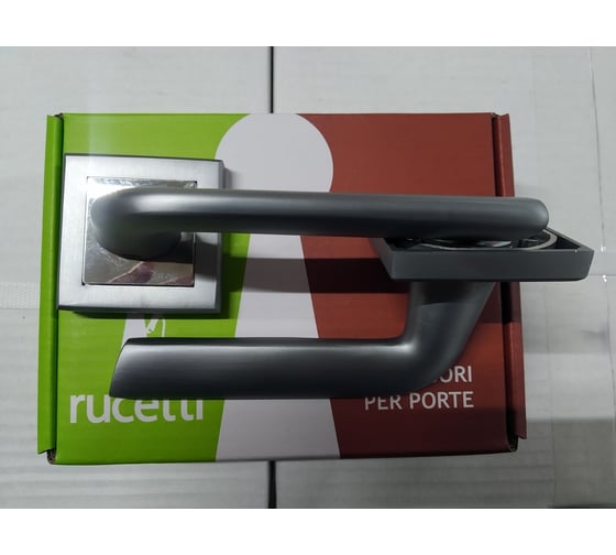 Ручка дверная Rucetti RAP 25-S SC/CP, цвет - матовый хром/хром 9013304