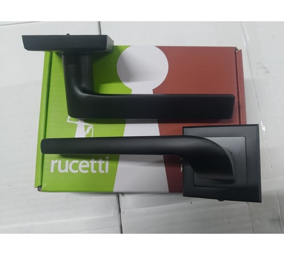 Ручка дверная Rucetti RAP 24-S BL, цвет - черный 9013302