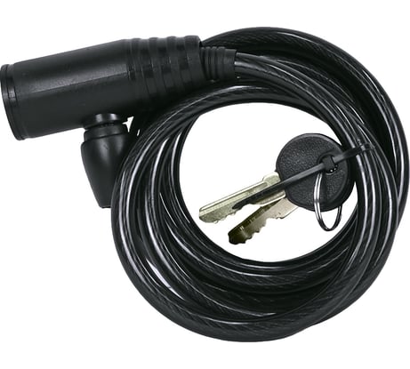 Противоугонный замок JOY KIE JK-102.104 8 (180 см; трос в оплетке; 2 ключа; черный) H000008005