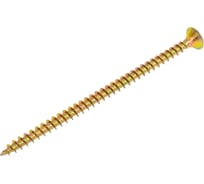 Универсальный саморез КВАДРА 5x90 желтый, потайная голова, цинк, кop. 100 шт. 504090050100