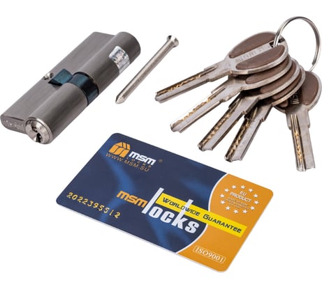 Цилиндровый механизм MSM перфоключ, ключ-ключ, C 80 мм 45/35 SN 7502