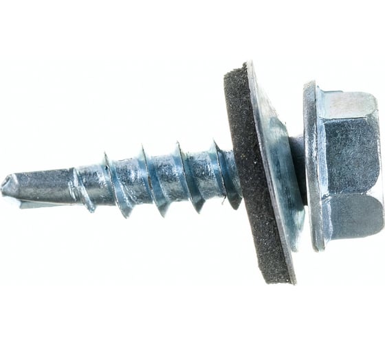 Кровельный саморез с EPDM DINFIX 4.8x19, сверло, цинк, 100 шт. 00-00002082 1
