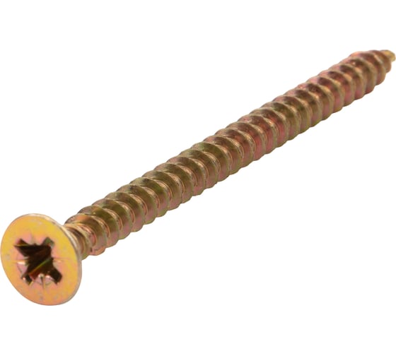 Универсальный саморез KRANZ 5x70, желтый цинк, 100 шт. KR-01-3311-043 1