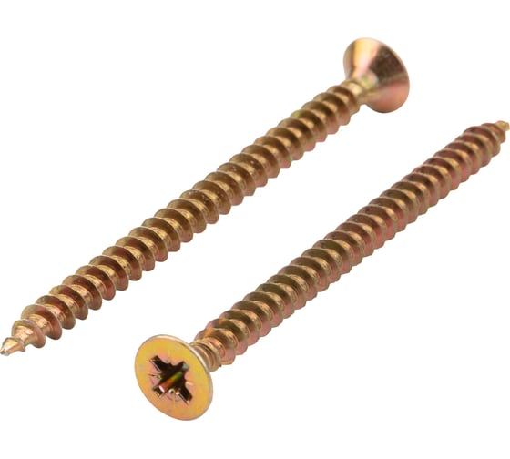 Универсальный саморез KRANZ 5x70, желтый цинк, 100 шт. KR-01-3311-043