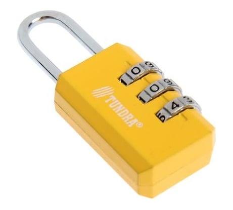 Навесной кодовый замок ТУНДРА ZK003 желтый 7003878