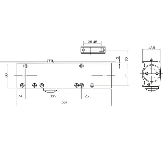Дверной доводчик Doorlock DL200N BC DC EN2-5 с регулируемыми функциями тормоза открывания коричневый 75562