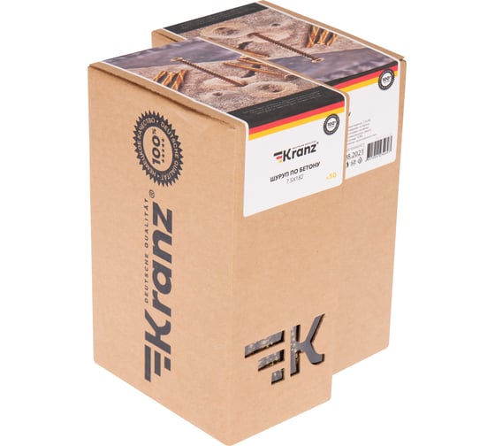 Шуруп по бетону KRANZ нагель 7,5x182, 50 шт. KR-01-3731-008
