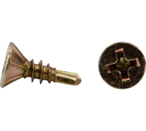 Оконный саморез KRANZ сверло 3,9x13, желтый цинк, 500 шт. KR-01-3722-001