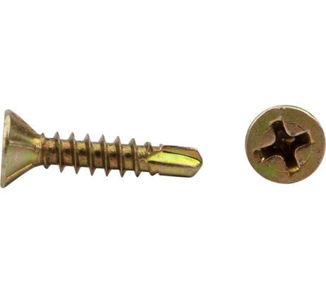 Оконный саморез KRANZ сверло 3,9x19, желтый цинк, 500 шт. KR-01-3722-003