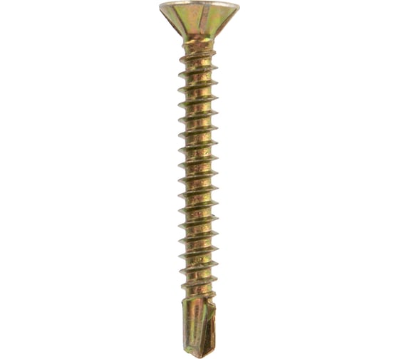 Оконный саморез KRANZ сверло 3,9x32, желтый цинк, 500 шт. KR-01-3722-005 1