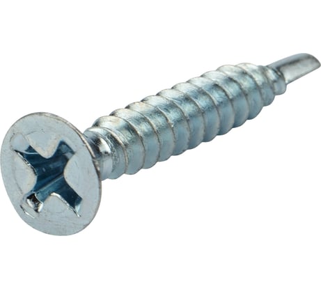 Оконный саморез KRANZ сверло 3,9x25, белый цинк, 500 шт. KR-01-3722-0011