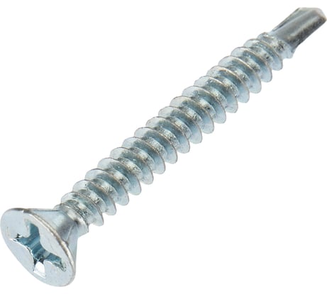 Оконный саморез KRANZ сверло 3,9x32, белый цинк, 500 шт. KR-01-3722-0012