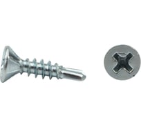 Оконный саморез KRANZ сверло 3,9x16, белый цинк, 1000 шт. KR-01-3722-009