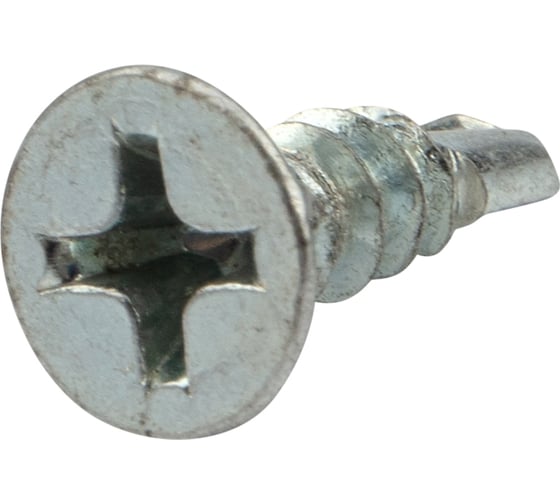 Оконный саморез KRANZ сверло 3,9x13, белый цинк, 500 шт. KR-01-3722-008