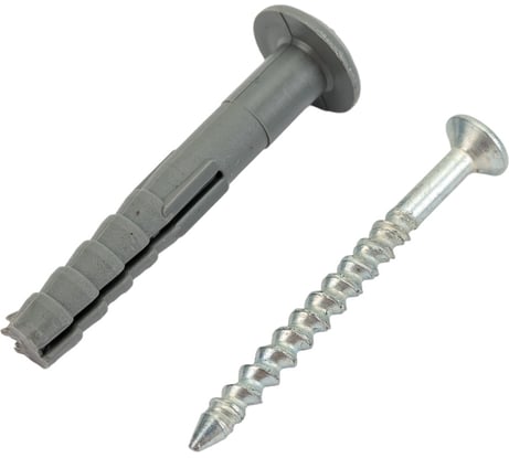 Дюбель-гвоздь KRANZ грибовидный бортик, 6x40, полипропилен, 100 шт. KR-02-3621-001