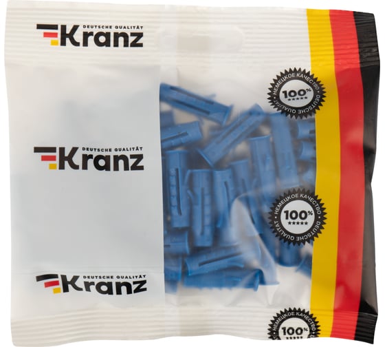 Распорный дюбель KRANZ 8x30, синий, 50 шт. KR-01-3618-010
