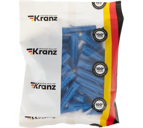 Распорный дюбель KRANZ 10x50, синий, 50 шт. KR-01-3618-015