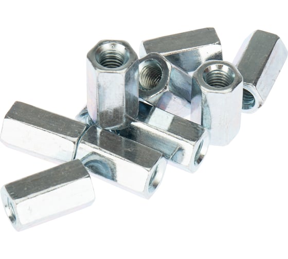 Удлиненная гайка для шпильки KRANZ М10, 1,5x17x30, 20 шт. KR-01-3541-004