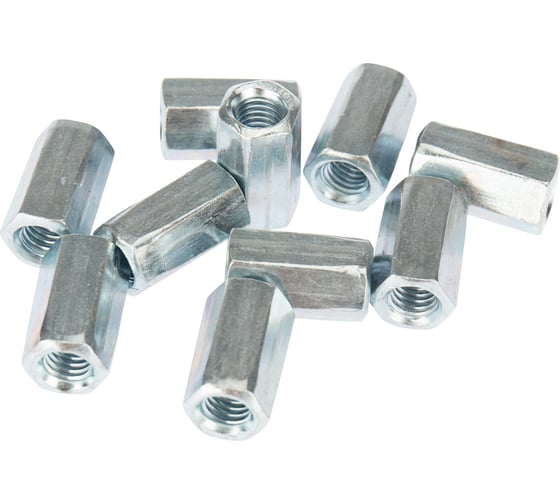 Удлиненная гайка для шпильки KRANZ М6, 1,0x10x18, 20 шт. KR-01-3541-002