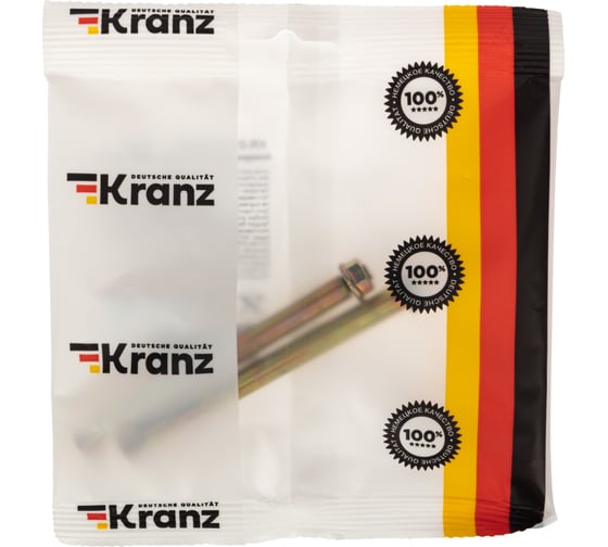 Анкерный болт с гайкой KRANZ 8x100, 2 шт. KR-01-3818-010