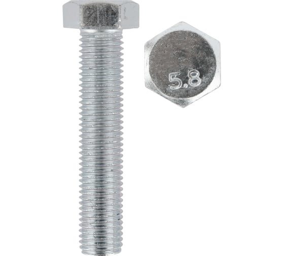 Шестигранный болт KRANZ DIN 933, 16x80, 24 кг/ 200 шт. 1302-1680-1