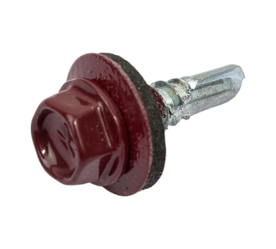 Кровельный саморез КРЕП-КОМП 5,5x19, RAL3005, красное вино, 250 шт. ск55193005кф