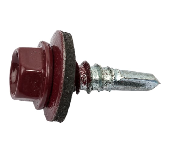 Кровельный саморез КРЕП-КОМП 5,5x19, RAL3005, красное вино, 250 шт. ск55193005кф