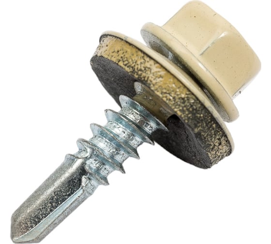 Кровельный саморез КРЕП-КОМП 4,8x19, RAL1014, слоновая кость, 250 шт. ск48191014кф 1