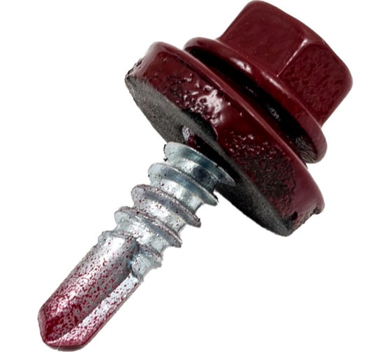 Кровельный саморез КРЕП-КОМП 4,8x19, RAL3005, красное вино, 250 шт. ск48193005кф