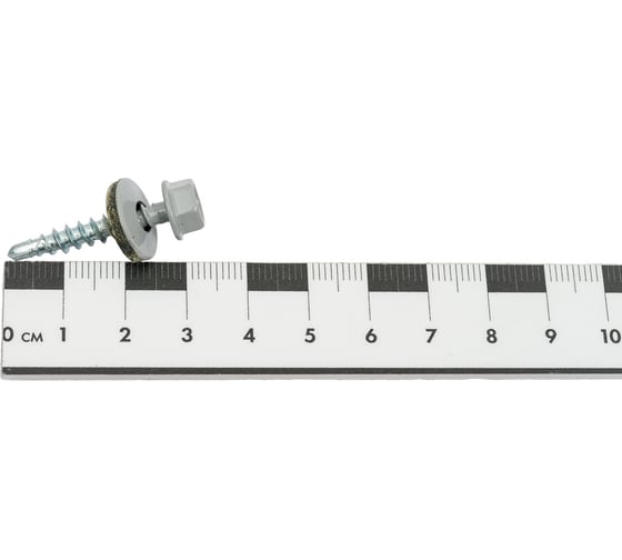Кровельный саморез КРЕП-КОМП 4,8x29, RAL7004, серый, 250 шт. ск297004кф