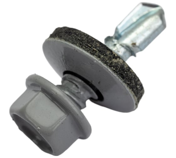Кровельный саморез КРЕП-КОМП 5,5x19, RAL7004, серый, 250 шт. ск55197004кф