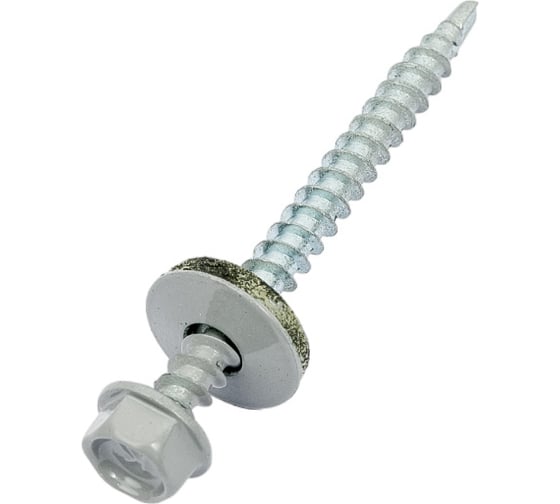 Кровельный саморез КРЕП-КОМП 4,8x51, RAL7004, серый, 100 шт. ск517004кф