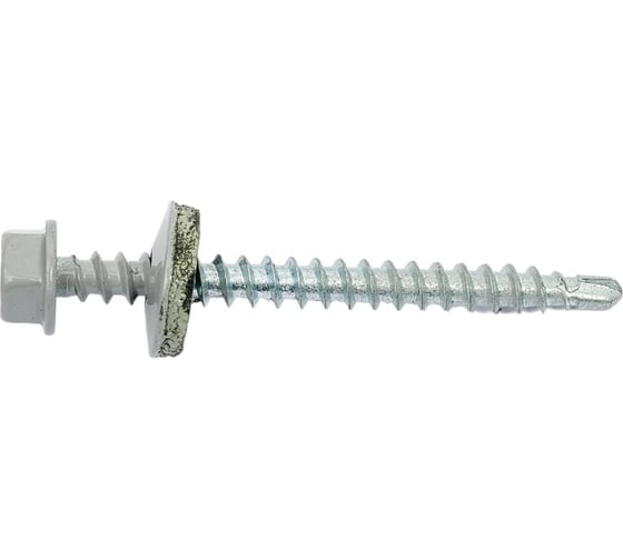 Кровельный саморез КРЕП-КОМП 4,8x51, RAL7004, серый, 100 шт. ск517004кф