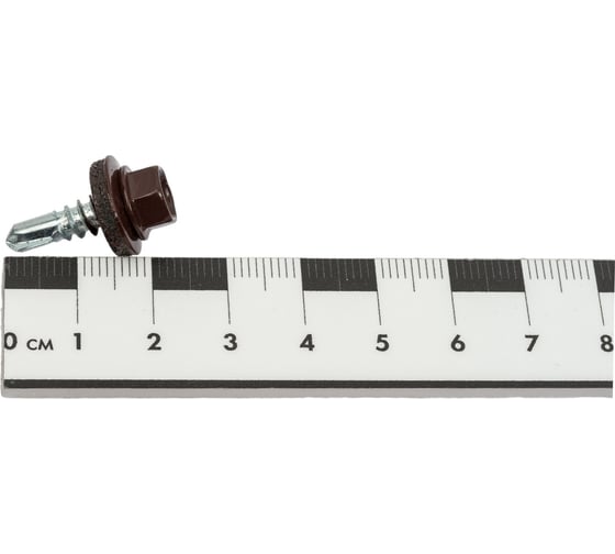 Кровельный саморез КРЕП-КОМП 5,5x19, RAL8017, тёмно-коричневый, 250 шт. ск55198017кф