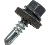 Кровельный саморез КРЕП-КОМП 5,5x19, RAL7024, серый графит, 250 шт. ск55197024кф