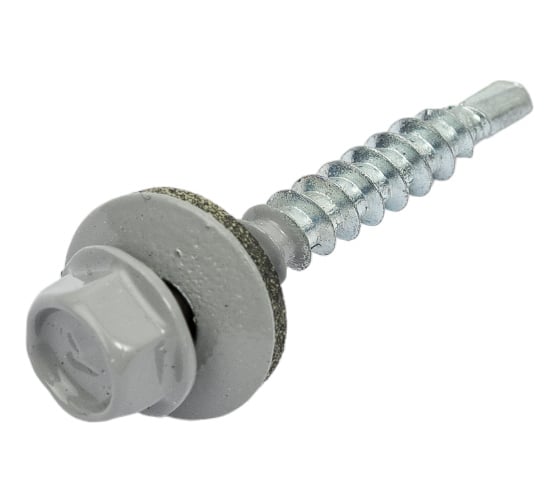 Кровельный саморез КРЕП-КОМП 4,8x35, RAL7004, серый, 250 шт. ск357004кф