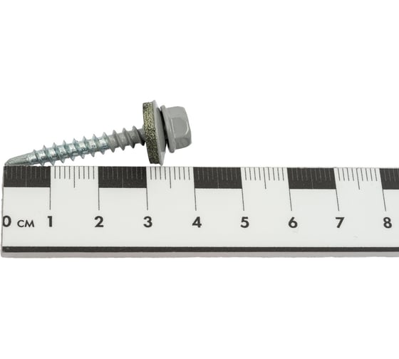 Кровельный саморез КРЕП-КОМП 4,8x35, RAL7004, серый, 250 шт. ск357004кф