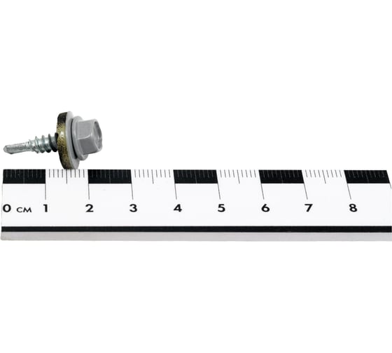 Кровельный саморез КРЕП-КОМП 4,8x19, RAL7004, серый, 250 шт. ск48197004кф