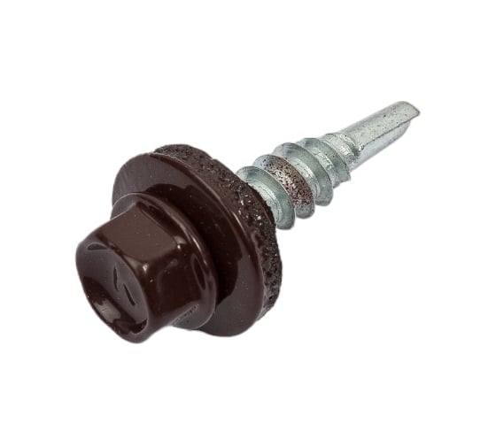 Кровельный саморез КРЕП-КОМП 5,5x25, RAL8017, тёмно-коричневый, 250 шт. ск55258017кф