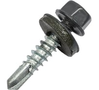 Кровельный саморез КРЕП-КОМП 5,5x25, RAL7024, серый графит, 250 шт. ск55257024кф