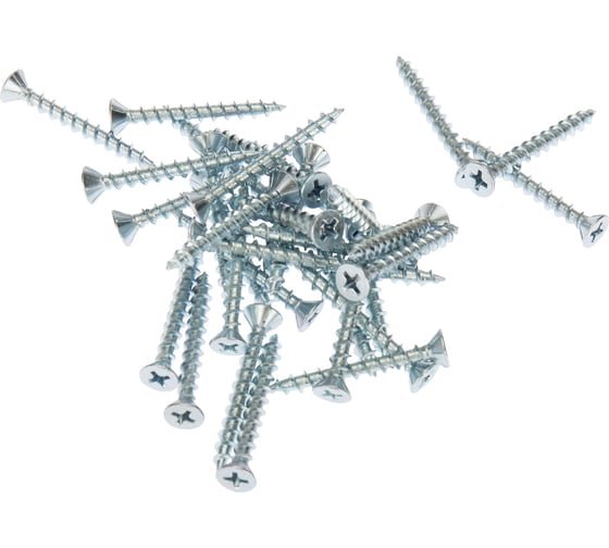 Оконный саморез KRANZ острый, 4,1x35, белый цинк 8000 шт. 1502-4135-1