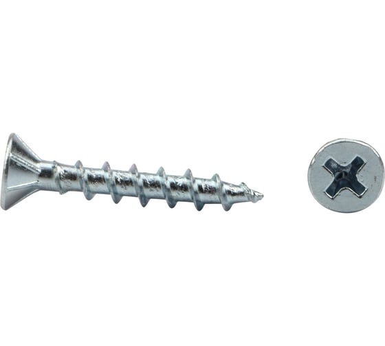 Оконный саморез KRANZ острый, 4,1x25, белый цинк 12000 шт. 1502-4125-1