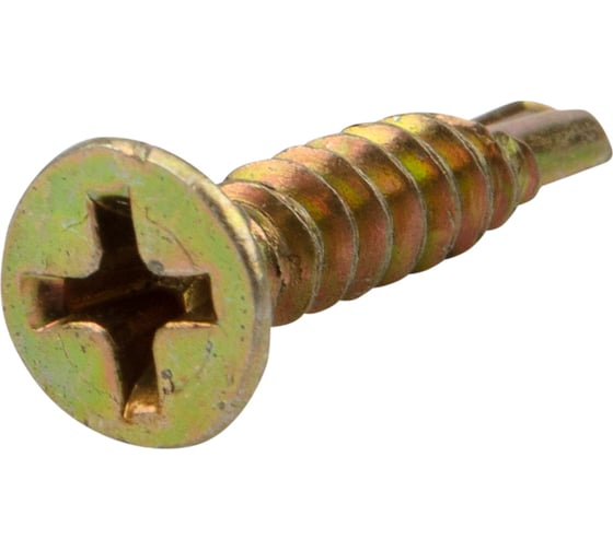 Оконный саморез KRANZ сверло, 3,9x19, желтый цинк, 18000 шт. 1505-3919-1 1