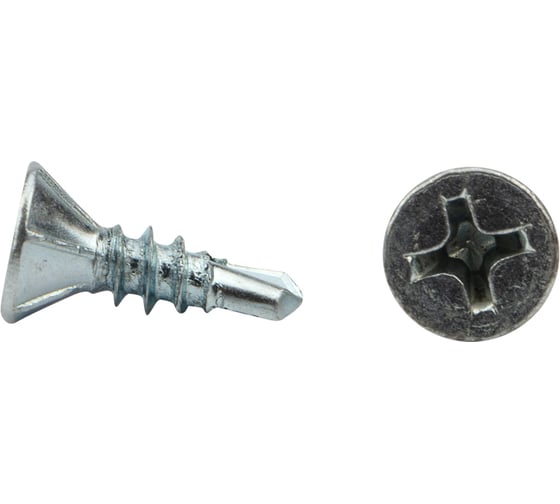 Оконный саморез KRANZ сверло, 3,9x13, белый цинк, 25 000 шт. 1504-3913-1